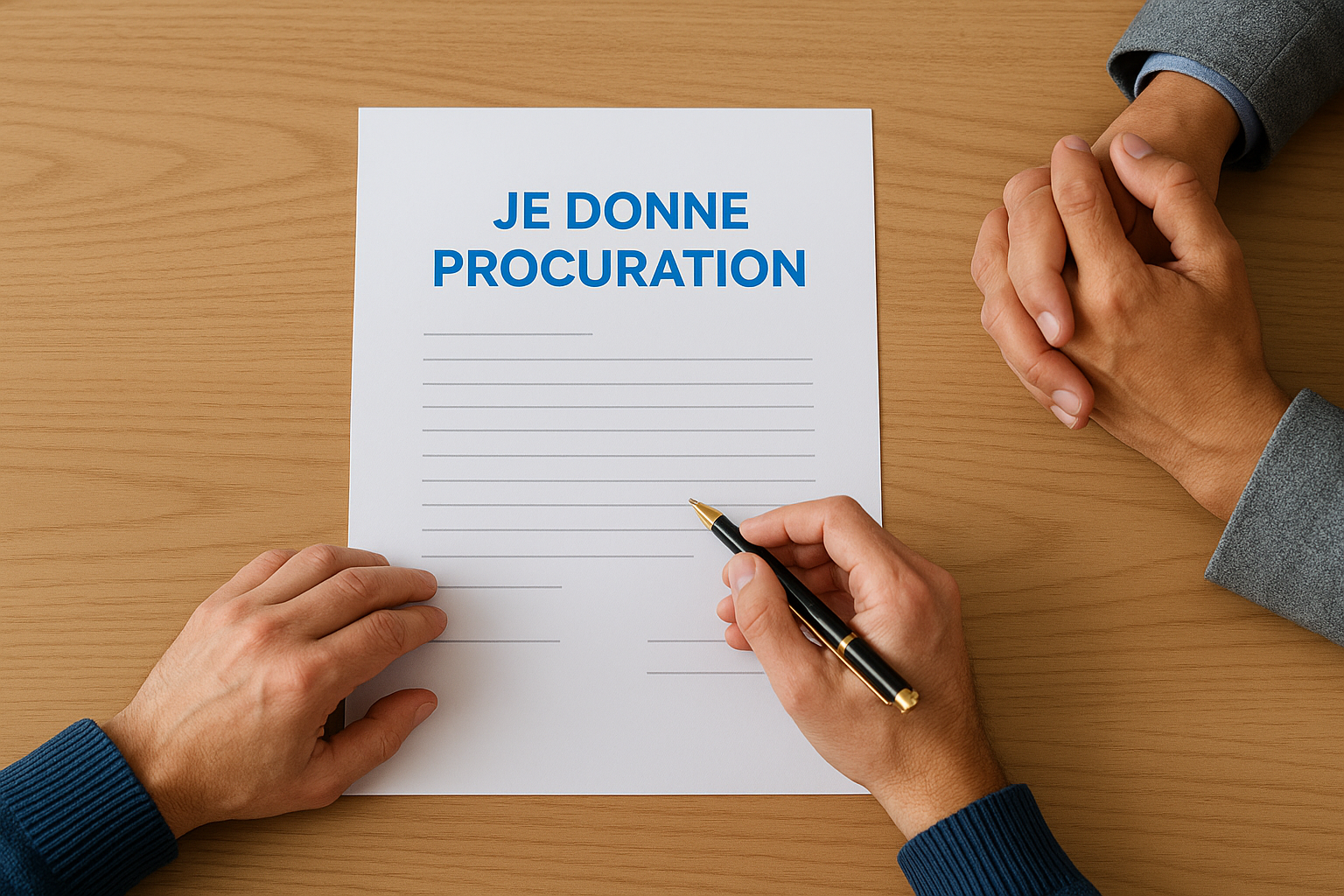 je donne procuration